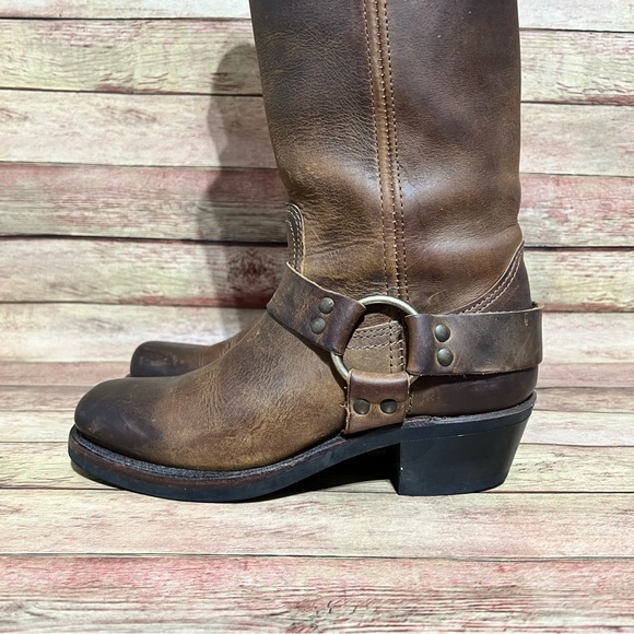 Frye Brown Leather 12R Harness - Picture 2 of 11
